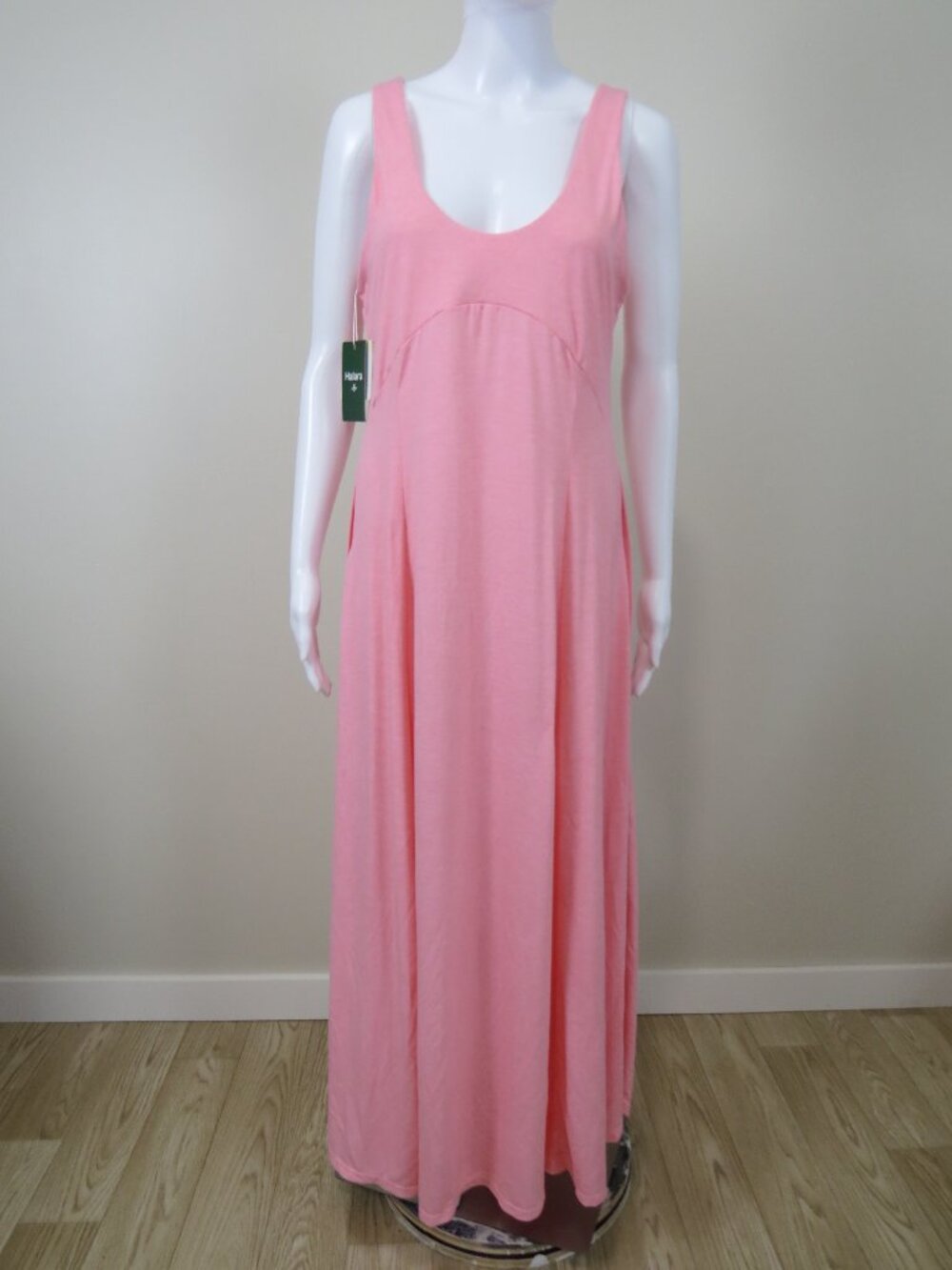NEW Halara U Neck Flowy Maxi Casual Tank Dress SIZE Medium Pink